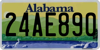 AL license plate 24AE890
