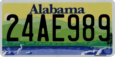 AL license plate 24AE989