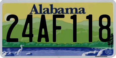 AL license plate 24AF118