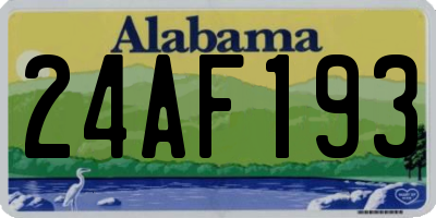 AL license plate 24AF193
