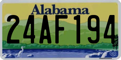 AL license plate 24AF194