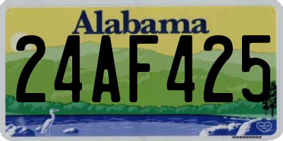 AL license plate 24AF425