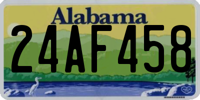 AL license plate 24AF458