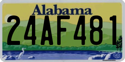 AL license plate 24AF481