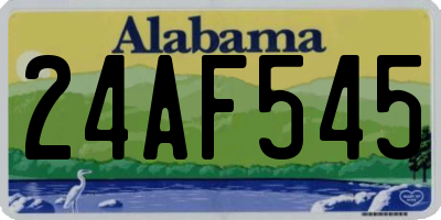 AL license plate 24AF545