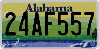 AL license plate 24AF557