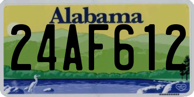 AL license plate 24AF612