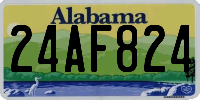 AL license plate 24AF824