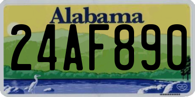 AL license plate 24AF890