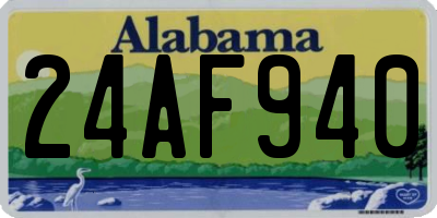 AL license plate 24AF940
