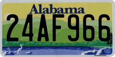 AL license plate 24AF966