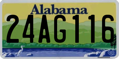 AL license plate 24AG116