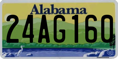 AL license plate 24AG160
