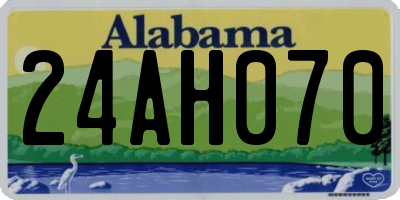 AL license plate 24AH070