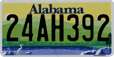 AL license plate 24AH392