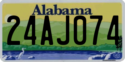AL license plate 24AJ074