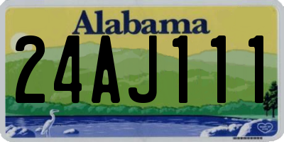 AL license plate 24AJ111