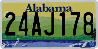 AL license plate 24AJ178