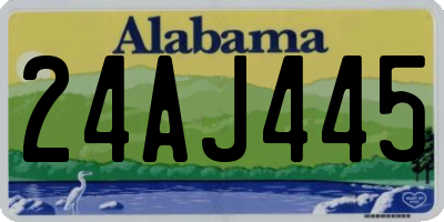 AL license plate 24AJ445