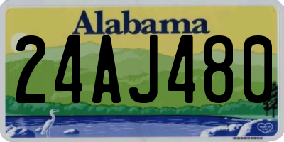 AL license plate 24AJ480