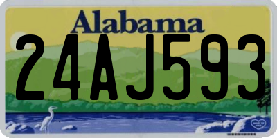AL license plate 24AJ593