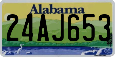 AL license plate 24AJ653