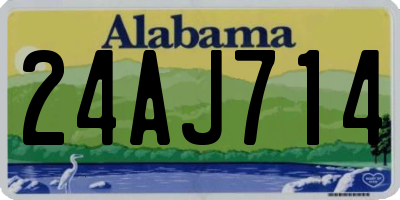 AL license plate 24AJ714