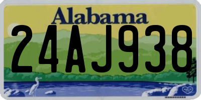 AL license plate 24AJ938
