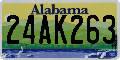 AL license plate 24AK263
