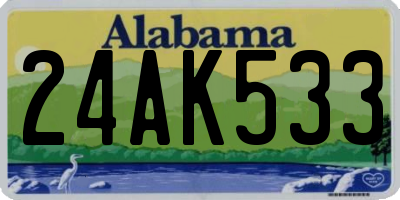 AL license plate 24AK533