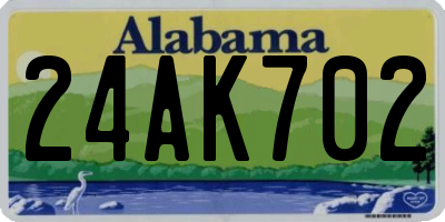 AL license plate 24AK702