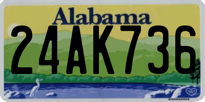 AL license plate 24AK736