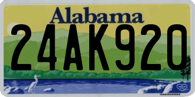 AL license plate 24AK920