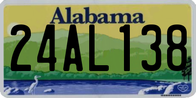 AL license plate 24AL138