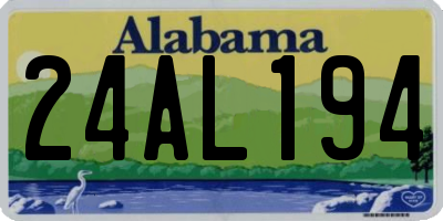 AL license plate 24AL194