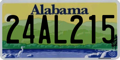 AL license plate 24AL215