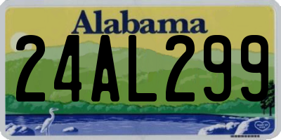AL license plate 24AL299