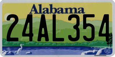 AL license plate 24AL354