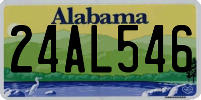 AL license plate 24AL546