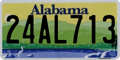 AL license plate 24AL713