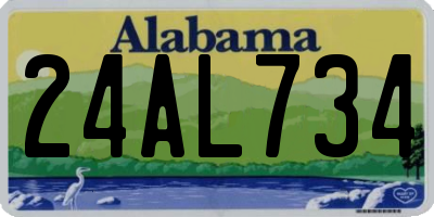 AL license plate 24AL734