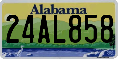 AL license plate 24AL858