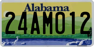 AL license plate 24AM012