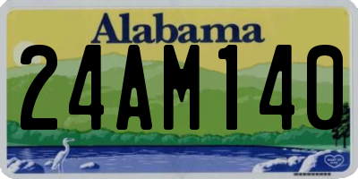 AL license plate 24AM140