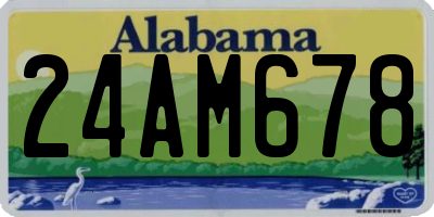 AL license plate 24AM678