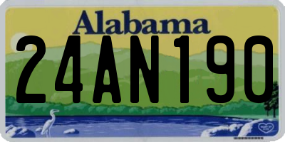 AL license plate 24AN190