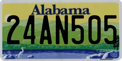 AL license plate 24AN505