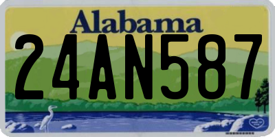 AL license plate 24AN587