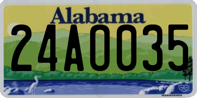 AL license plate 24AO035