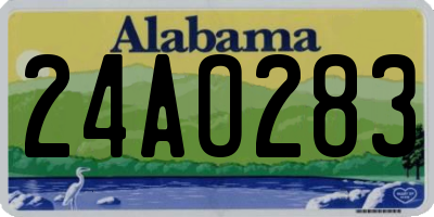 AL license plate 24AO283